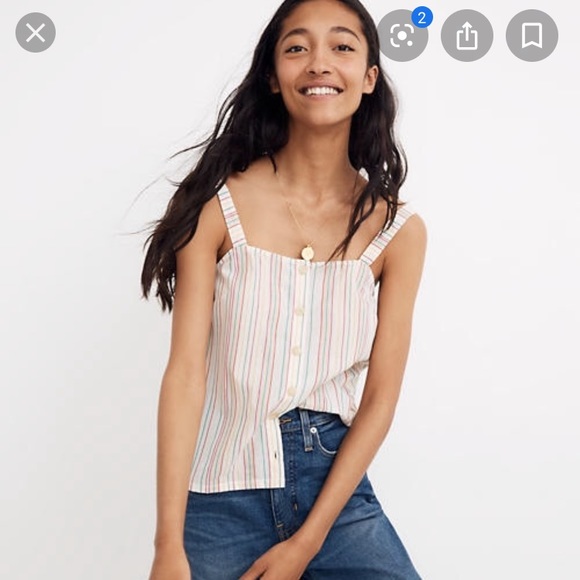 Madewell Tops - NWT Madewell Button-Front Cami Tank Sz XS